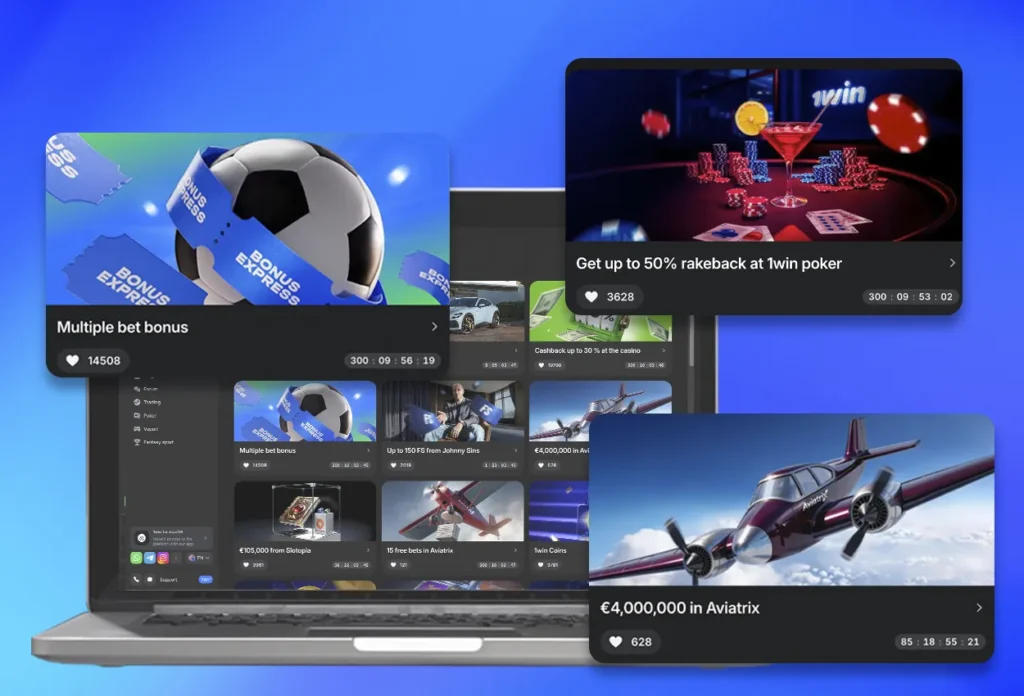 Bonus options at 1win India