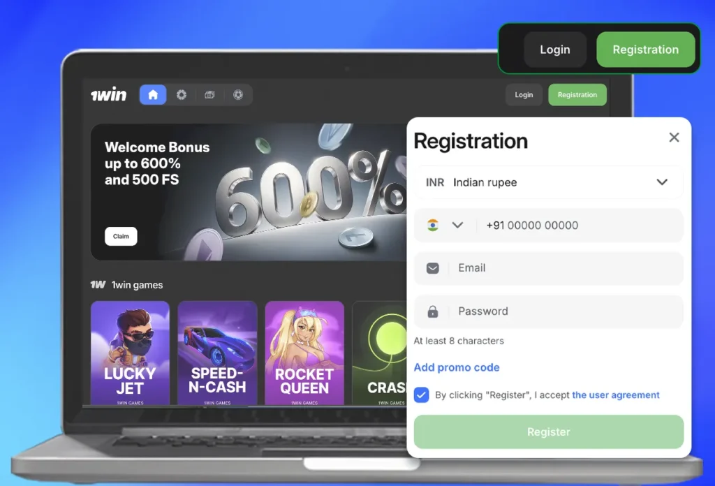 Start betting at 1win India