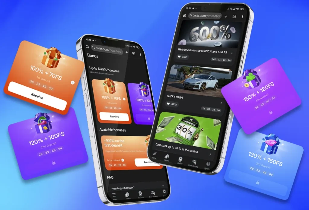 Bonuses in 1win India App